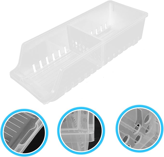 OUNONA Beverage Dispenser for Fridge Soda Can Organizer Auto Slide down Can Storage Rack Double Design Compact Storage Refrigerator Drink Organizer