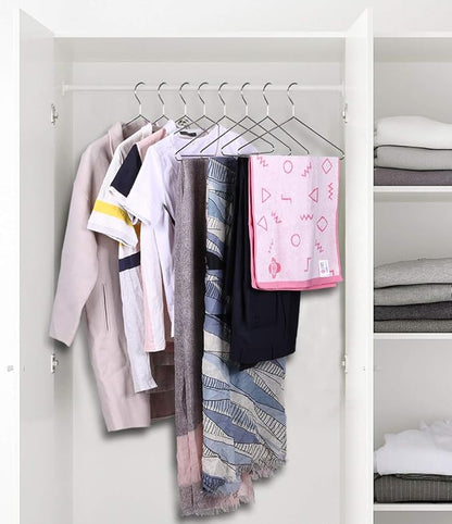 MISSLO 20 Pack Metal Hangers Heavy Duty Stainless Steel Hangers for Clothes Closet Coat Clothing Suit Shirt, 16.4 Inch