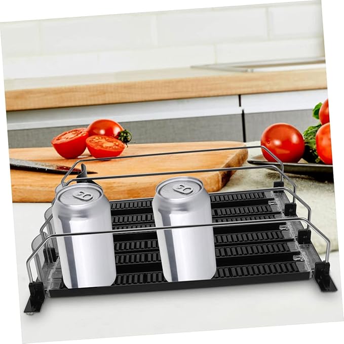 KICHOUSE 3pcs Beverage Propeller Glide Drink Dispenser Organizer for Refrigerator No Tilt Design