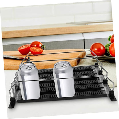 KICHOUSE 3pcs Beverage Propeller Glide Drink Dispenser Organizer for Refrigerator No Tilt Design