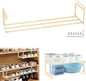 Shoe Storage Rack Retractable, Space Saving Hanging Shoe Organizer Shelves, Expandable Hanging Shoe Rack Organizer for Pantry, Laundry Room, Desk, Cabinet, Bookshelf