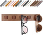 ACOCOFE Sunglass Organizer Wall Mount, Wood Eyeglass Storage Holder, Glasses Rack for Multiple Eyewear Display Men Women (Umber-brown)