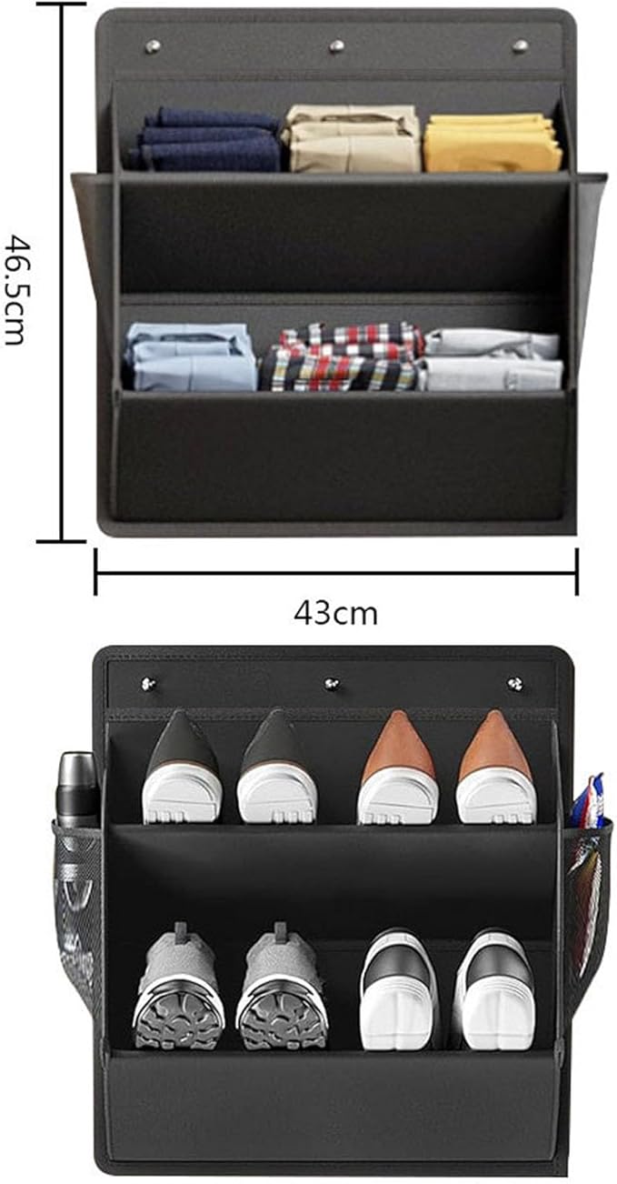 Ventilated Oxford Fabric Door Hanging Shoe Rack Vertical Seasonal Footwear Organiser Portable for Home Use Over the Door Shoe Organizer