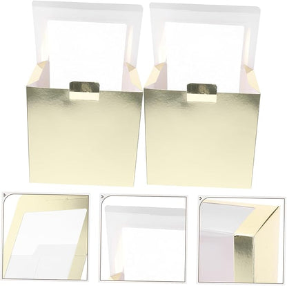 2pcs Square Hat Box with Window Clear Display Case for Baseball Caps Versatile Hat Holder for Home Travel