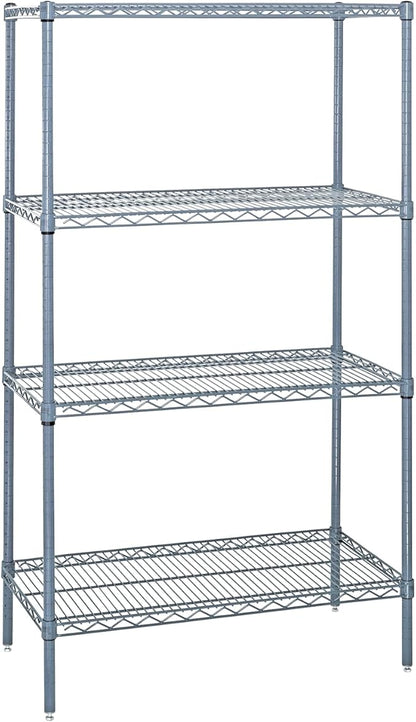 Quantum Storage Systems WR63-1430GY-5 Wire Shelving 5 Shelf Starter Units, 14" x 30" x 63", Gray Epoxy
