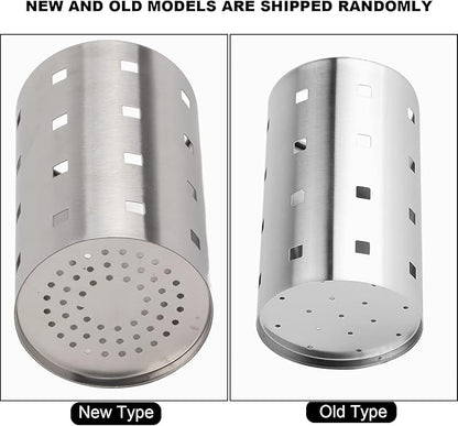 Cutlery Rack, 304 Stainless Steel Utensil Holder Sturdy Drainer Basket Utility Utensil Drying Rack Drying Rack for Countertop L