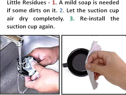 AUXPhome 2Pack Suction Cup Hooks, Hat Storage Organizer Stand Holder Hanger for Car, Shower,Glass Window,Kitchen & Bathroom & Restroom, for towels,jacket,Purse,cowboy hat - No Tools，No drilling
