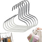 Durable Steel Hangers: Maximize Closet Space with Versatile Storage, Multifunctional Stainless Steel Hat Hangers, Heavy Duty Space Saving Closet Organizer for Hats, Scarves, Belts (White,6PCS)