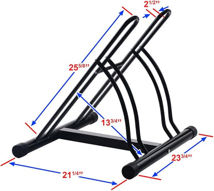 Bike Rack – Dual Bicycle Stand for Mountain, Road, or Kid’s Bikes – Indoor or Outdoor Steel Bicycle Storage – Tire Rack for Truck by RAD Cycle