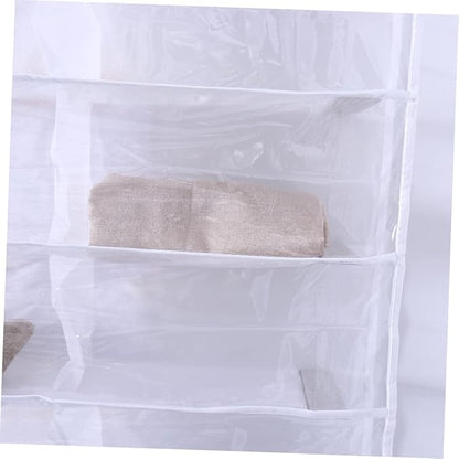 over the Door Shoe Organizer with 26 Large Pockets Hanging Storage Rack for Shoes Slippers Belts Scarves Closet Space Saver 21.65X6.29X1.96 Inch