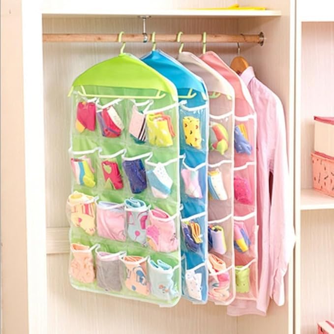 16 Pockets Hanging Bag for Shoes Accessories 75x41cm