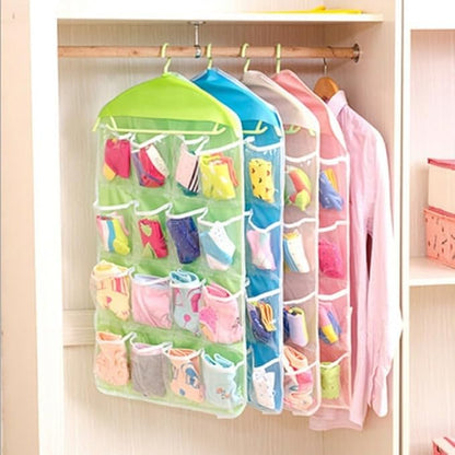 16 Pockets Hanging Bag for Shoes Accessories 75x41cm