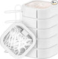 Kathfly 6 Pcs Hair Tie Organizer, Portable Bobby Pin Holder, Stackable Hair Accessories Holder for Travel, Cotton Swabs Dispenser, Jewelry Organizer Box(White)