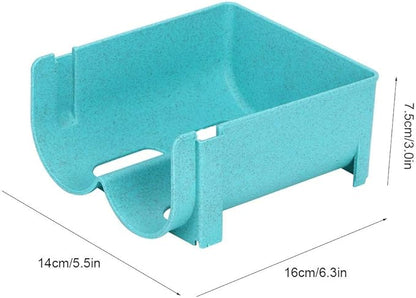 TOPINCN Cans Storage Rack Practical Plastic Stackable Wine Beer Bottle Holder Refrigerator Canned Beverage Organizer Shelf(Blue)
