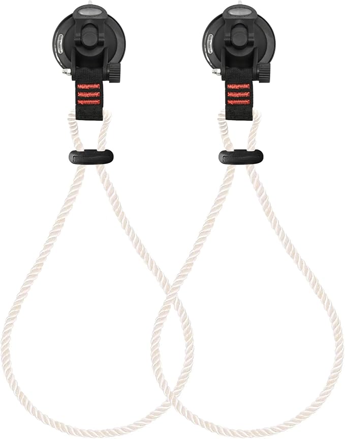 CONBOLA Suction Cups with Rope,Cowboy Hat Rack for Truck Car Heavy Duty Hat Holder,Upgrade Multi Purpose Hanger with Buckle for Truck Cars RV Boat Window Glass Camping.