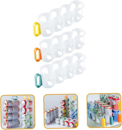 3pcs Soda Can Organizer for Refrigerator Space-saving Drink Can Storage Box Multi-use for Fridge Organization Keeps Neat and Tidy