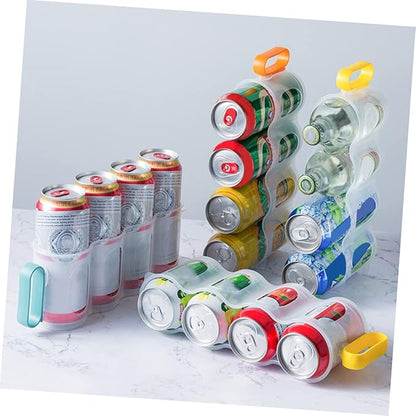 3pcs Refrigerator Can Holder Soda Can Dispenser Organizer for Fridge Storage Box for Canned Drinks Random Color