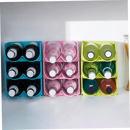 Luxshiny 3pcs Beverage Storage Rack Beer Bottle Stand Stackable Soda Can Holder Kitchen Rack Organize Your Pantry