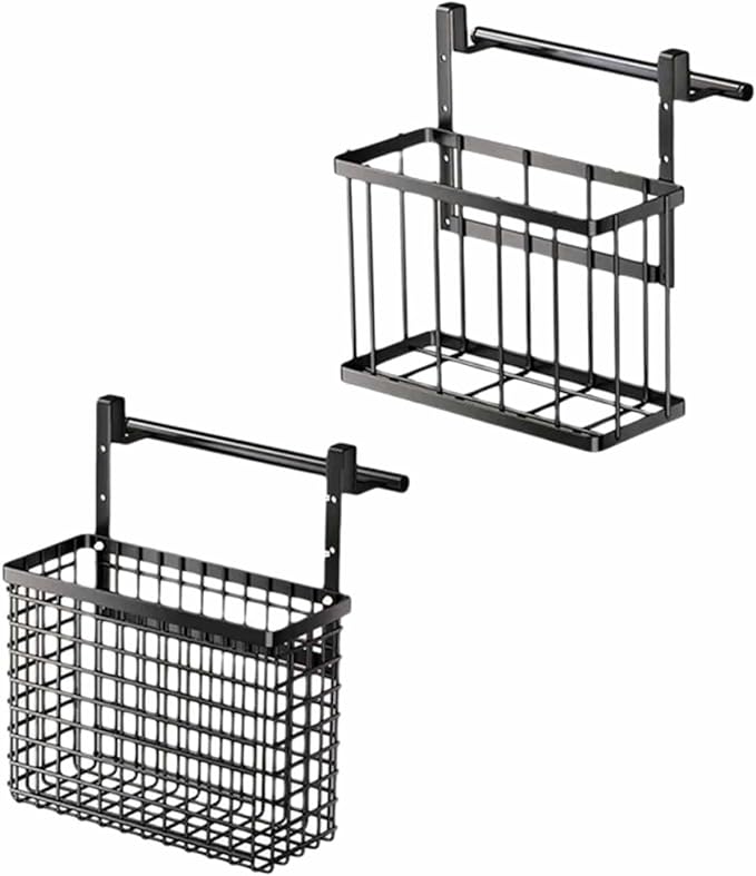 Over The Cabinet Door Organiser Storage Basket with Adjustable Heights for Kitchen and Bathroom Home Organization Tool