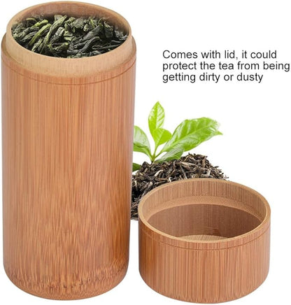 Mumusuki Tea Jar, Portable Sealed Tube Tea Storage Box Canisters Box Wake Tea Bucket for Farmhouse Kitchen Counter(M)