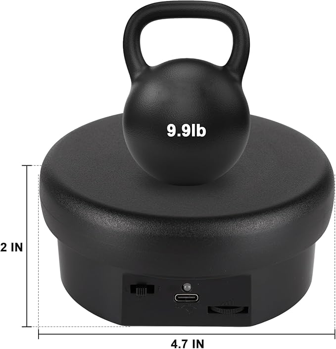 360° Motorized Rotating Display with Type-C Cable, 4.7in / 6.6lb Electric Rotating Platform for Jewelry Photography Products Live Show Video shoot, Mushroom Rotating Stand for 3D Model Cake Black