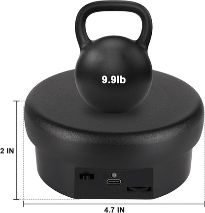 360° Motorized Rotating Display with Type-C Cable, 4.7in / 6.6lb Electric Rotating Platform for Jewelry Photography Products Live Show Video shoot, Mushroom Rotating Stand for 3D Model Cake Black