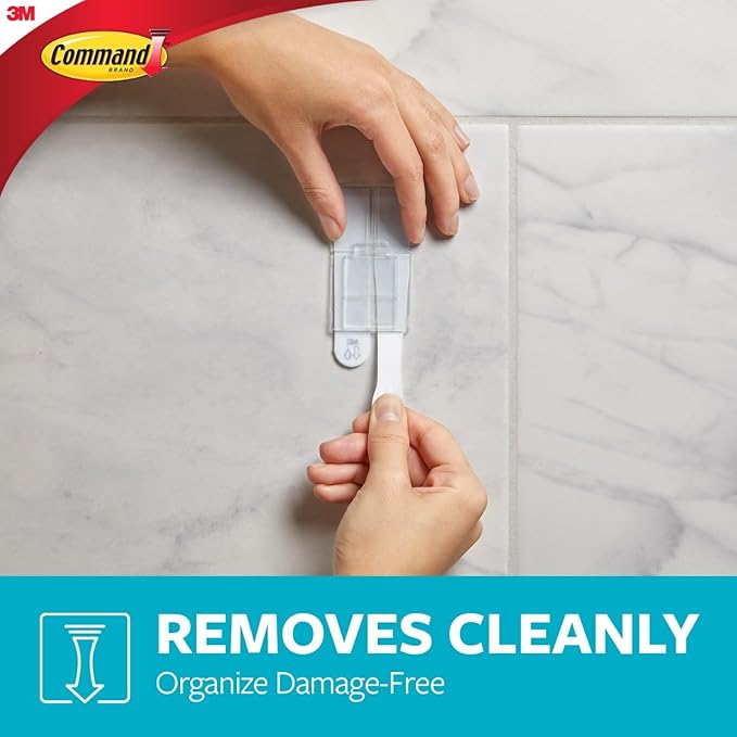 Command Shower Caddy Matte Black with Water Resistant Strips, Bathroom Organizer, Holds up to 6.5 lbs 13" D x 6.38" W x 4.25" H (Pack of 2)