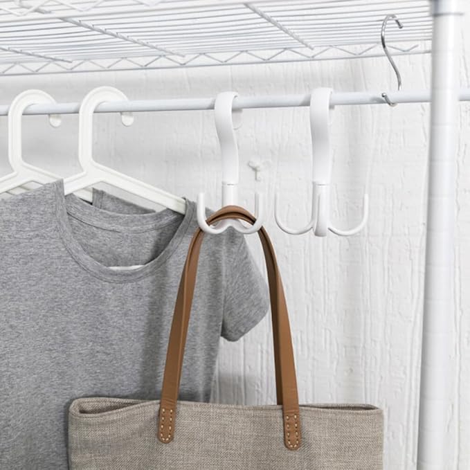 STOBAZA Multi-Function 3pcs Towel Hanger Rotating Hook -Mounted Shoe Rack Scarf Belt Organizer