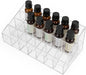 24Slots Essential Oil Holder，Plastics Essential Oil Storage,for Bottles Perfumes and Nail Polish Shelf，Essential Oil Organizer,Makeup Storage Rack