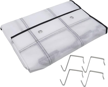 SYOWADA 35 Pocket Over the Door Shoe Organizer Hanging Large Capacity Closet Storage Entryway Organizer Hanging Bag Shoes Sneaker With 4 Metal Hooks, White