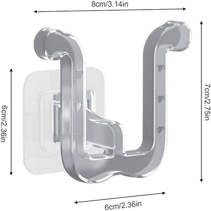 DUDOK Transparent PP Wall Mounted Shoe Hook, Space-Saving, Modern, Non-Drilling, Easy Install, 1 Hook, Bathroom, Door, Living Room