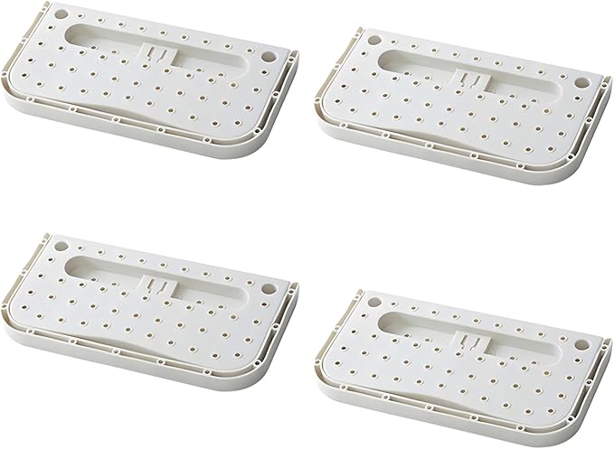 4Pcs Wall Mounted Shoes Rack, Foldable Hanging Shoe Rack Organizer Shoe Storage for Slippers, High Heel, Leather Shoes, Sneaker, Sandal(White)
