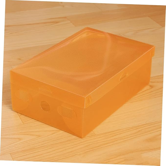 Homoyoyo 7pcs Stackable Transparent Shoe Storage Boxes Foldable Multi-color Design Pp Material for Organized Shoe Storage Home Closet Dorm