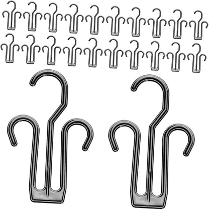 GLEAVI 24pcs Plastic Shoe Hanging Hooks Drying Organizer Rack for Slippers Sandals Thickened Design with Strong Load Capacity Fit for Men and Women Shoes
