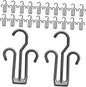 GLEAVI 24pcs Plastic Shoe Hanging Hooks Drying Organizer Rack for Slippers Sandals Thickened Design with Strong Load Capacity Fit for Men and Women Shoes
