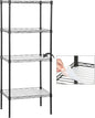4-Tier Wire Shelving Unit 44" H x 18L x 12D Metal Shelves for Storage with Shelf Liners Adjustable Small Storage Rack Shelf Organizer for Closet Pantry Kitchen, 600Lb Capacity, Black