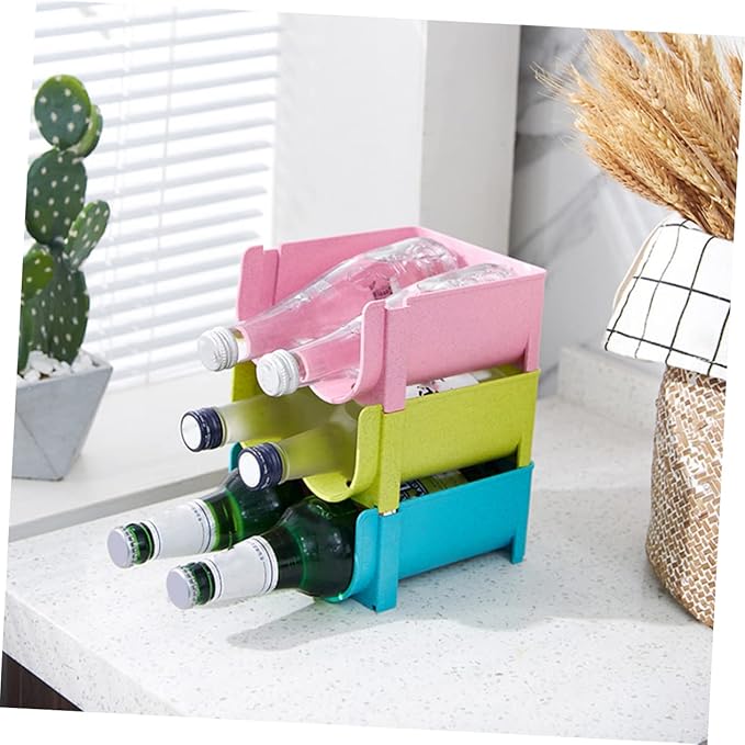 ABOOFAN 3pcs Beer Can Dispenser for Refrigerator Soda Organizer Water Bottle Rack