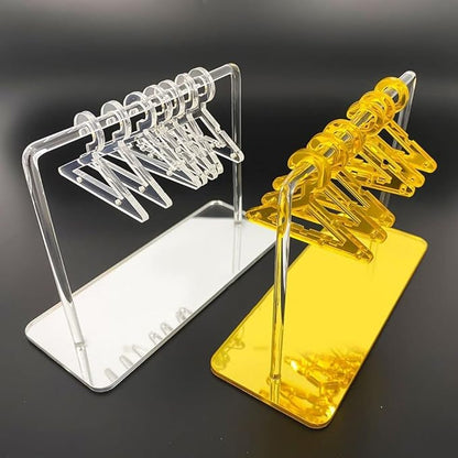 Cute Earring Rack Holder Coat Hangers Shape Unique Earring Display Stand Acrylic Ear Studs Display Rack Earring Hanging Organizer(Blue)