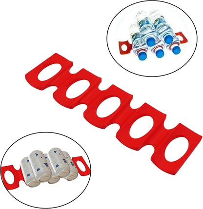 Drink Dispenser for Fridge: 2 Pcs Soda Can Organizer for Refrigerator Soda Can Dispenser for Beer Soda Seltzer Pop, Beverage Can Storage Holder Foldable Silicone Beer Can Stacker Fridge Mat