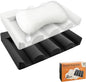 Silicone Soap Dish,Self Draining Soap Holder Perfect for Shower,Bathroom Sink,Kitchen Sink & Travel,Non-Slip Bar Soap Holder Extend Soap Life,Keep Soap Bars Dry & Easy Cleaning (White+Black)-2Pcs