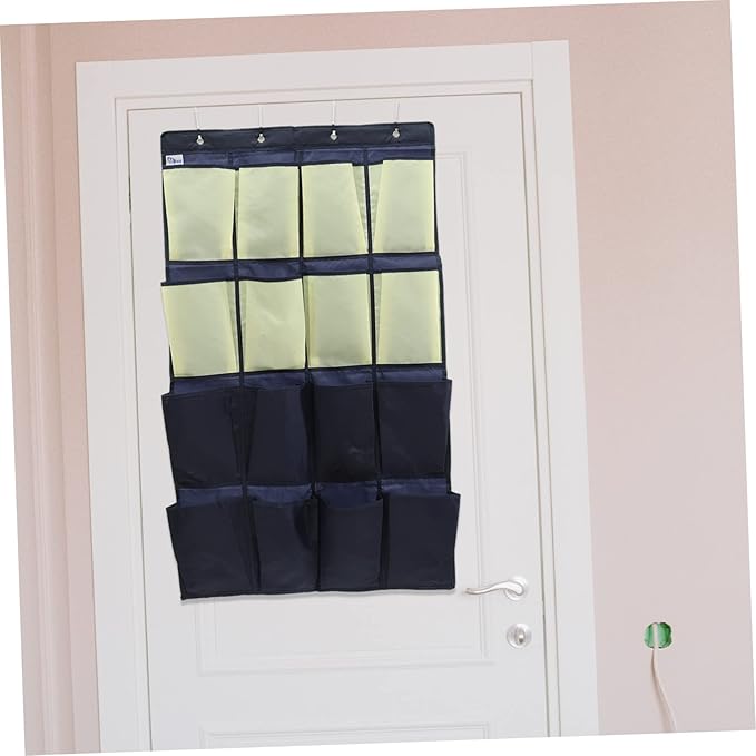 Door Shoe Organizer Closet Hanging Bag for Shoes Oxford Cloth Compartment Storage Pouch Rustic Modern Style
