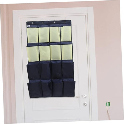 Door Shoe Organizer Closet Hanging Bag for Shoes Oxford Cloth Compartment Storage Pouch Rustic Modern Style