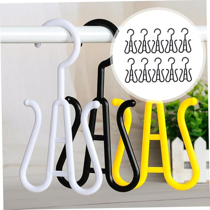IMIKEYA 10pcs Plastic Shoes Hanger Shoe Organizer Rack Slippers Drying Organizer Hook Storage Rack Garage Closet Hangers Space Saver Double Hook Design Easy to Hang
