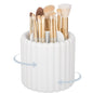 Anyoifax 360 Rotating Makeup Brush Holder 7 Slots Make Up Brush Organizer Removable Spinning Cosmetic Brushes Storage Pen Holder for Vanity, Dresser, Desk, White