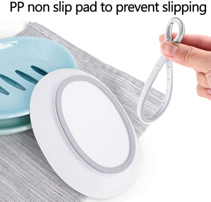 WYOK 2-Pack Soap Dish with Drain Plastic Sponge Holder Easy Cleaning Soap Saver Tray Caddy Keep Dry Stop Mushy for Shower Bathroom Kitchen(Blue)