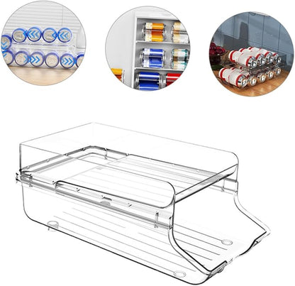 BESTOYARD Soda Fridge Organizer Water Bottle Storage Box Can Dispenser for Pantry