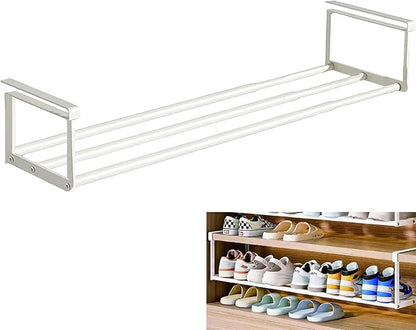 Hanging Shoe Organizer for Shoe Cabinet, Expandable Shoe Rack 15.7“-27.5“, Under Shelf Storage for Closet, Retractable Space Saving Rack for Pantry Laundry Room (1 Pack)