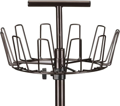 Household Essentials 2138 Three-Tier Adjustable Revolving Shoe Rack | Bronze