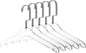 Quality Hangers 5 Pack 12.5 Inches Kids Size Acrylic Hangers – Crystal Clear Hangers for Kids Clothes 7-10 Years Old with Wide Matte Silver Metallic Hook - Acrylic Children Shirt Suit Coat Hanger
