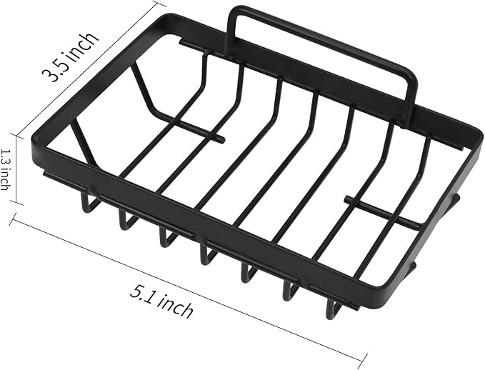 Carrie Joe Soap Dish Holder No Drilling 304 Rustproof Stainless Steel Wall Mounted Soap Holder Tray Bar Sponge Holder for Bathroom & Kitchen